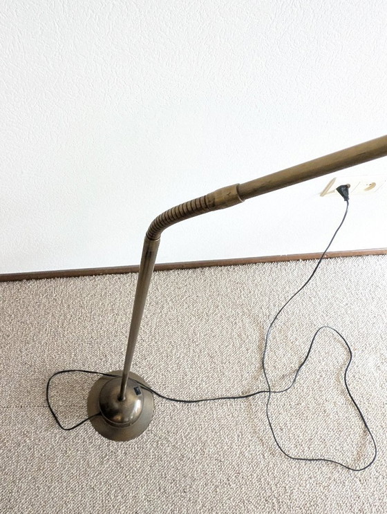 Image 1 of Lampadaire de lecture, abat-jour rond, Steinhauer, patine bronze