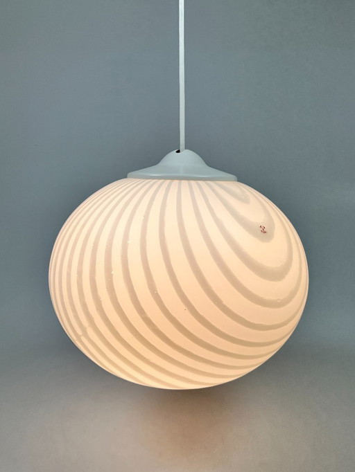 Vintage Hanglamp, Swirl / Zebra, Peill & Putzler, Duitsland 1970's