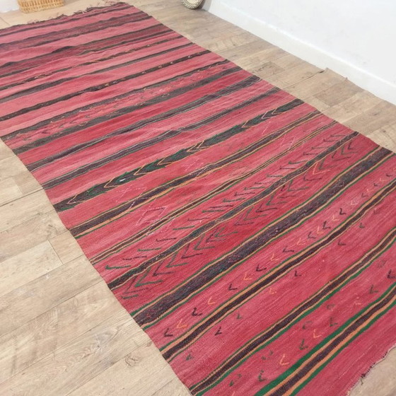 Image 1 of Authentischer Berber-Kelim-Teppich XXL – Handgewebt in Marokko (360 × 170 cm)