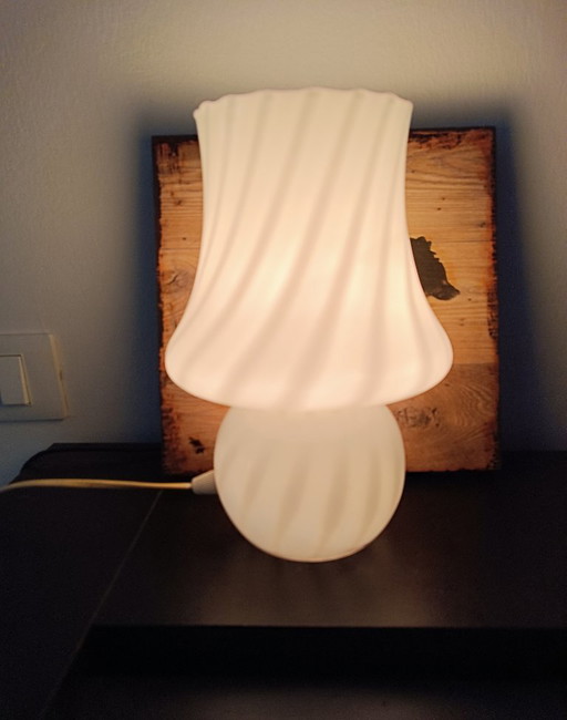 MURANO Vintage "Fungo" Bedside Lamp in Swirl Layered Glass - Mid-Century - Handmade - Made in Italy - Perfect