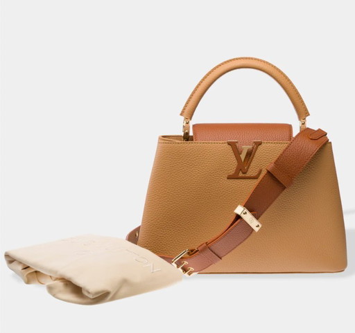 Borsa LOUIS VUITTON Capucines in cuoio marrone - 103321