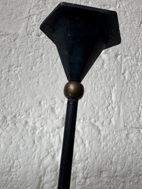 Image 1 of Candelabro de bronce, diseño de Memphis, años 80