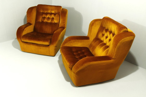 Image 1 of A Pair of Vintage Comfortable Armchairs, Jitona, 1980s