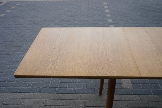 Image 1 of Table de salle à manger extensible en chêne Hans J. Wegner Modèle AT 310 par Andreas Tuck,1960s