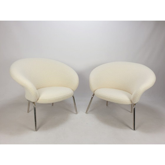 Image 1 of Paar vintage stalen fauteuils "F570" van Pierre Paulin voor Artifort, 1960