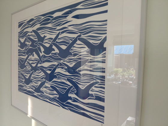 Image 1 of "BIRDS FLYING ABOVE THE SEA" Gallery Suncorner