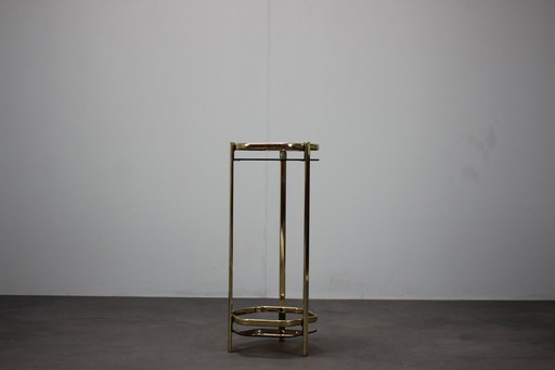 Table à thé en laiton et verre fumé, Mid Century, 1970, Allemagne