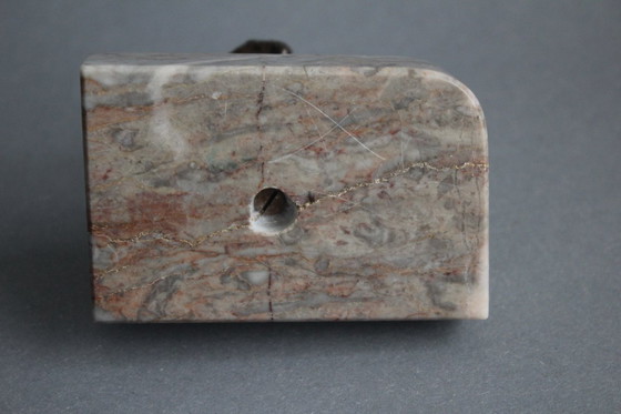 Image 1 of Bronze figure "Seated Scottish Terrier" on a marble base