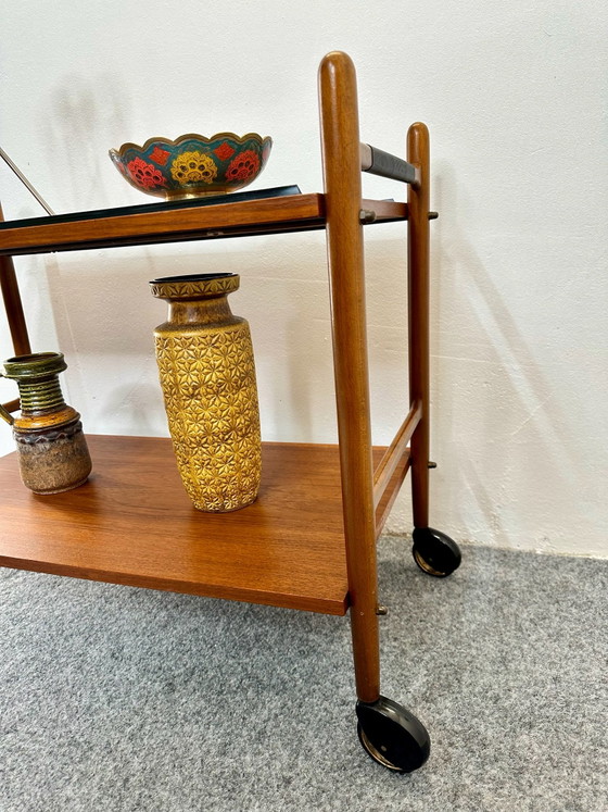 Carrello bar in teak design danese Mid-Century, Carrelli bar, Legno, Marrone (foto 5 di 11)