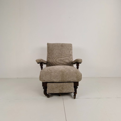 Sedia da biblioteca regolabile inglese (circa 1860)