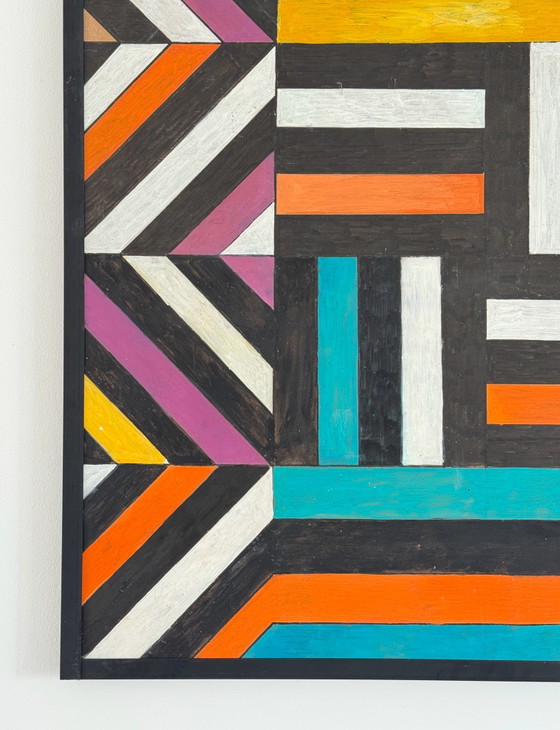 Kesta 2015 - Rara Composizione astratta colorata su pannello - 80cm x 80cm – Arte, MDF, Legno (photo 6 of 12)