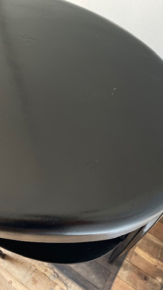 Image 1 of Art Deco Black Wood Console Table
