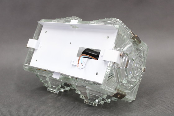 Image 1 of 1970 Brutalistische wandlamp met glas van Kamenicky Senov, Tsjecho-Slowakije