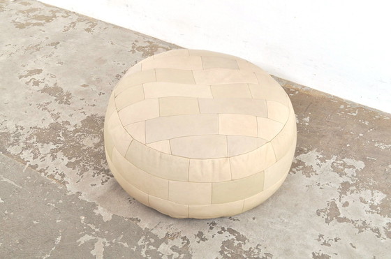 Image 1 of Pouf patchwork in pelle vintage XL anni &#39;60/&#39;70