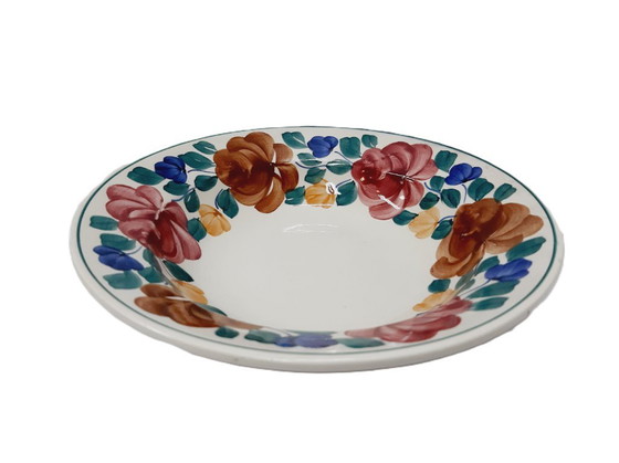 Image 1 of Hand painted deep ceramic wall-hanging plate 20 cm