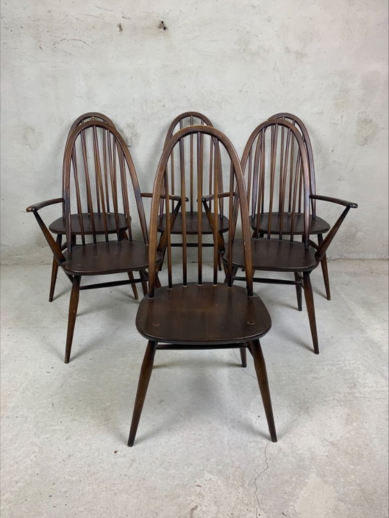 Image 1 of 6x Ercol Quaker chairs
