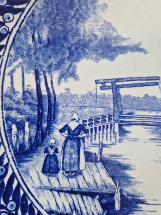 Image 1 of Wall plate.Delfts.Boch Freres.Landscape.