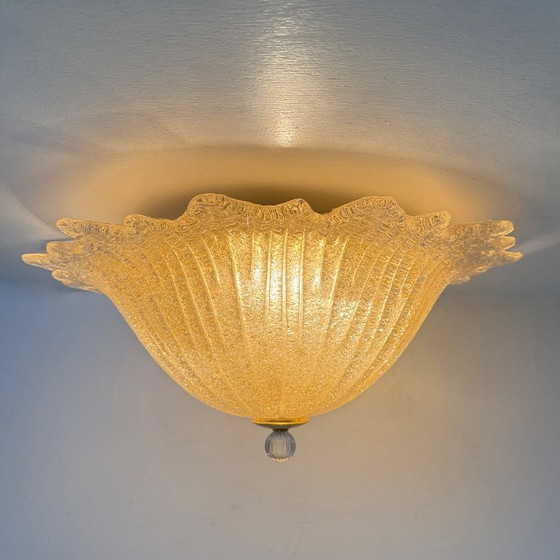 Image 1 of Plafonnier italien en verre de Murano, style années 1970