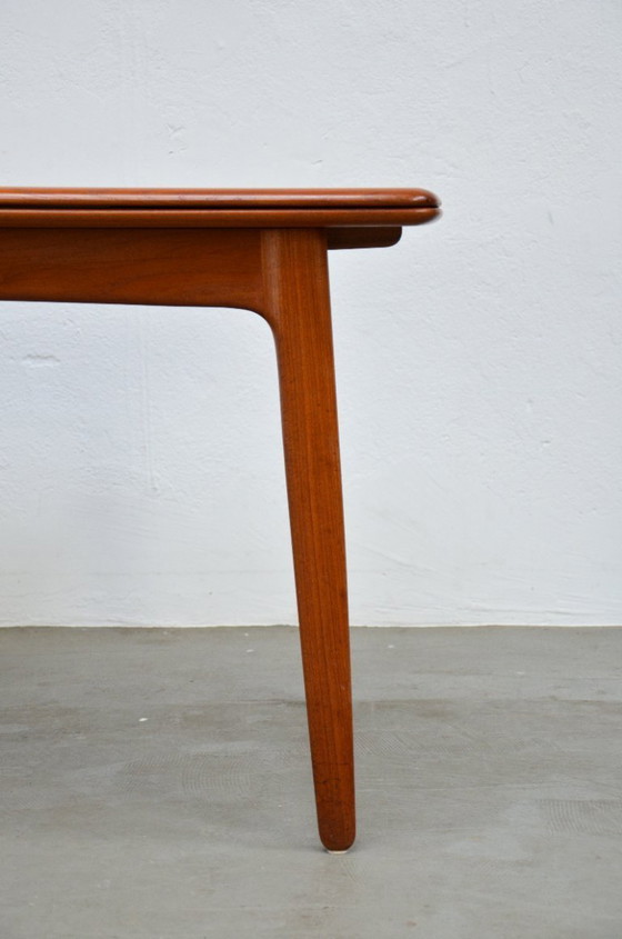 Image 1 of Eettafel van Svend Åge Madsen, Deense teakhouten keukentafel, mid-century, uitschuifbaar, jaren 60