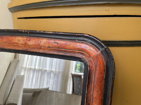 Image 1 of Specchio francese in legno frivolo Luigi Filippo 40 cm