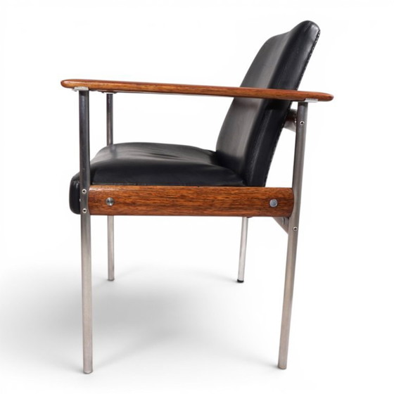 Image 1 of Leren fauteuil van Sven Ivar Dysthe voor Dokka Møbler, 1960