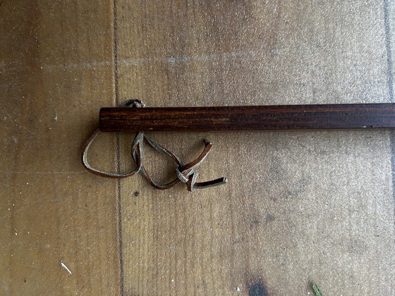 Image 1 of Handspiegel und Schuhanzieher aus Holz, skandinavischer Stil, 70er Vintage