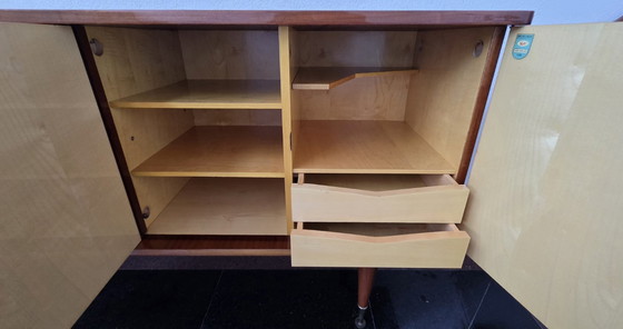 Image 1 of Complete vintage Mid-century Modern dining set with sideboard, table, and 8 chairs