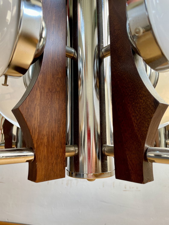 Image 1 of Lampe suspendue Mazzega Murano de l'ère spatiale