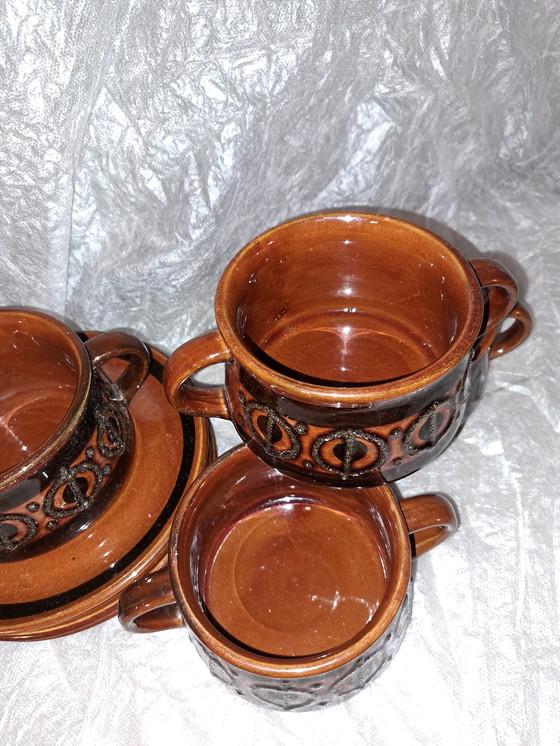 Image 1 of VEB Haldensleben vintage soepkommen met schotels