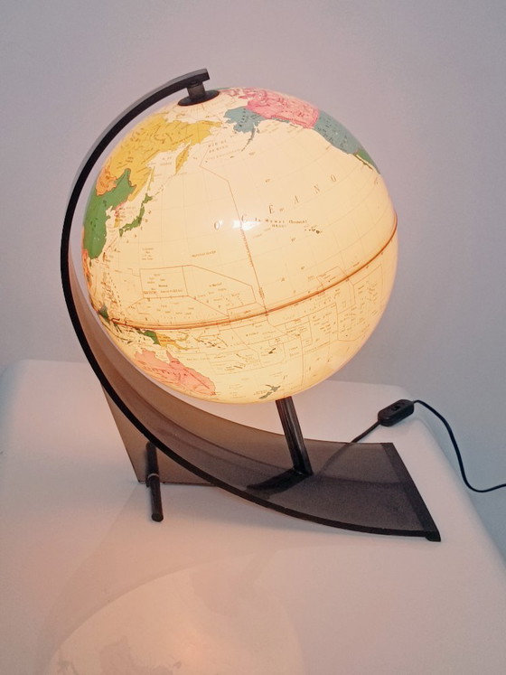 Image 1 of Illuminated plexiglass globe by Nova Rico Florence 1969