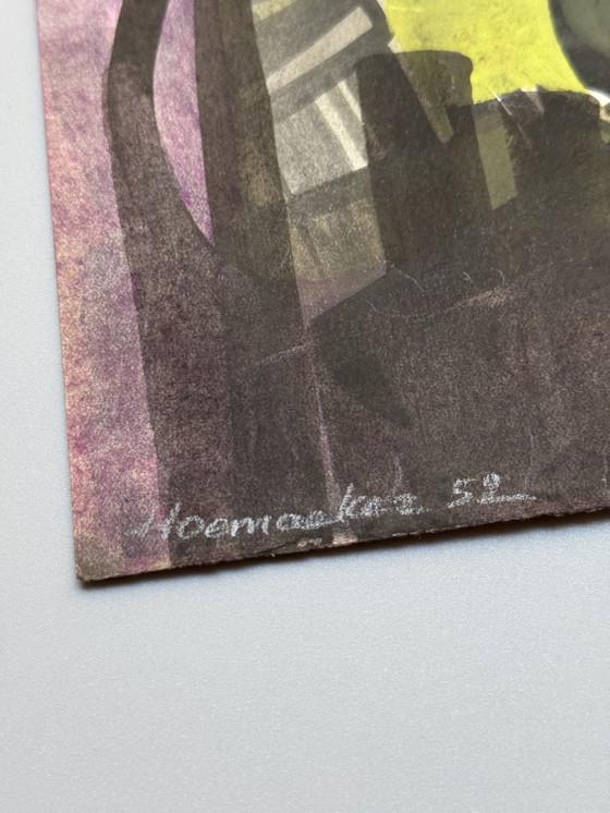 Image 1 of Jozef Hoemaeker (1911-1980) - Composition abstraite, 1952