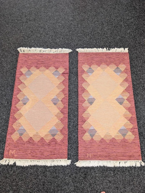 Image 1 of Small Swedish Röllakan Rug (2x)