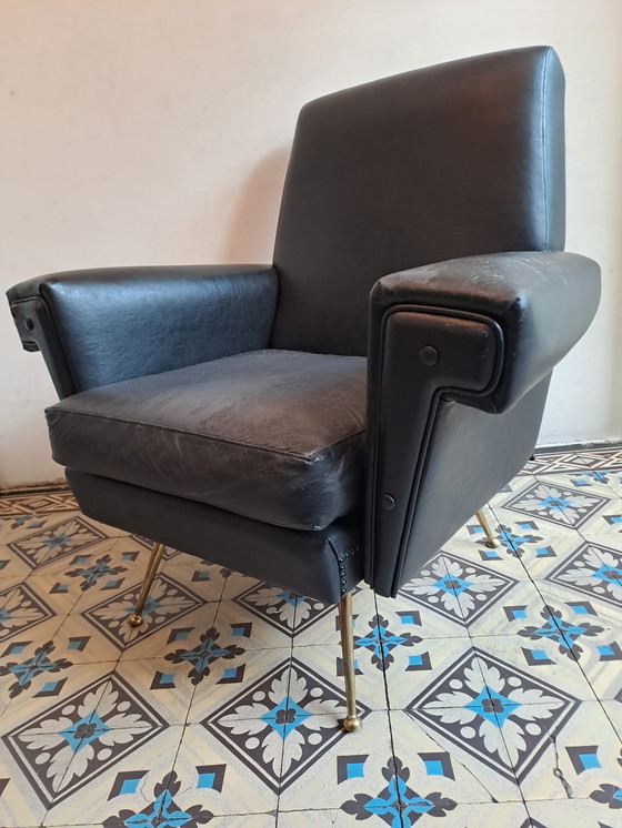 Image 1 of Vintage lounge fauteuil, jaren zestig.