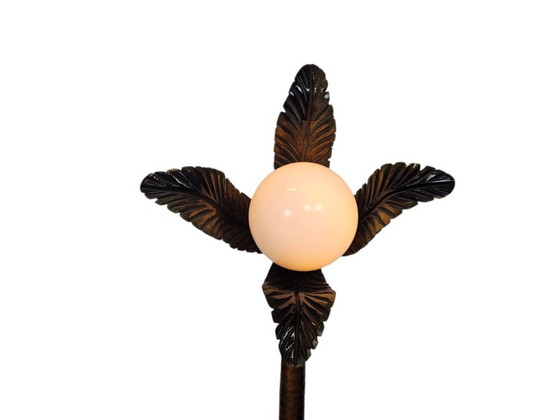 Image 1 of Lámpara de palmera de mediados de siglo, madera, Italia, años 50