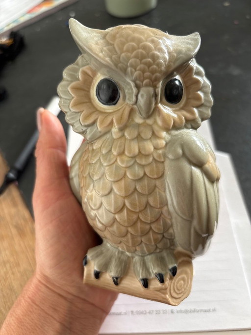 Vintage uil poselein jaren 60