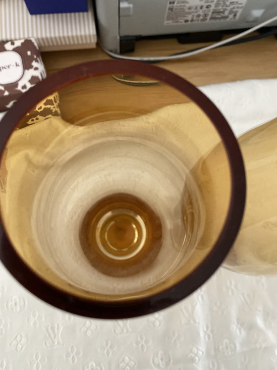 Image 1 of Villeroy & Boch vases, 90s, smoked glass, heavy, elegant