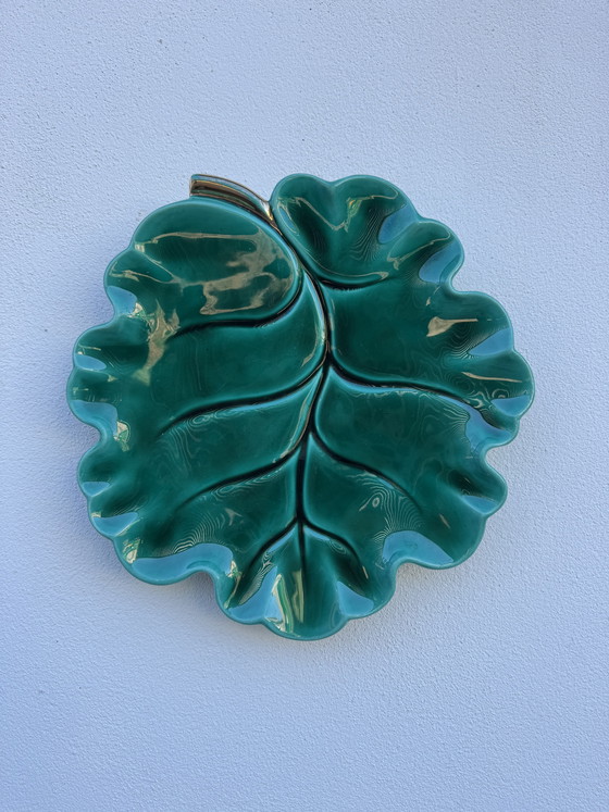 Piatto Foglia Verde Verceram Anni '50 – Oggetti decorativi, Ceramic (photo 2 of 12)