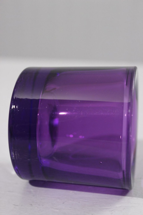Image 1 of Iittala & Marimekko Finland - Vintage Kivi "Lilac" candle holder