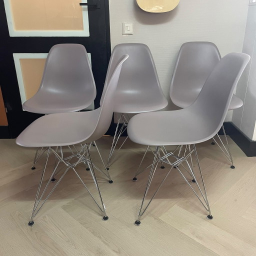 5 sedie Vitra Eames DSR design - Grigio/Tortora – eetkamerstoelen, Other (photo 2 of 6)