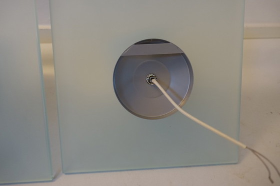 Image 1 of Set of Two Foscarini Quadro Parete Wall Lamps Murano Glass 