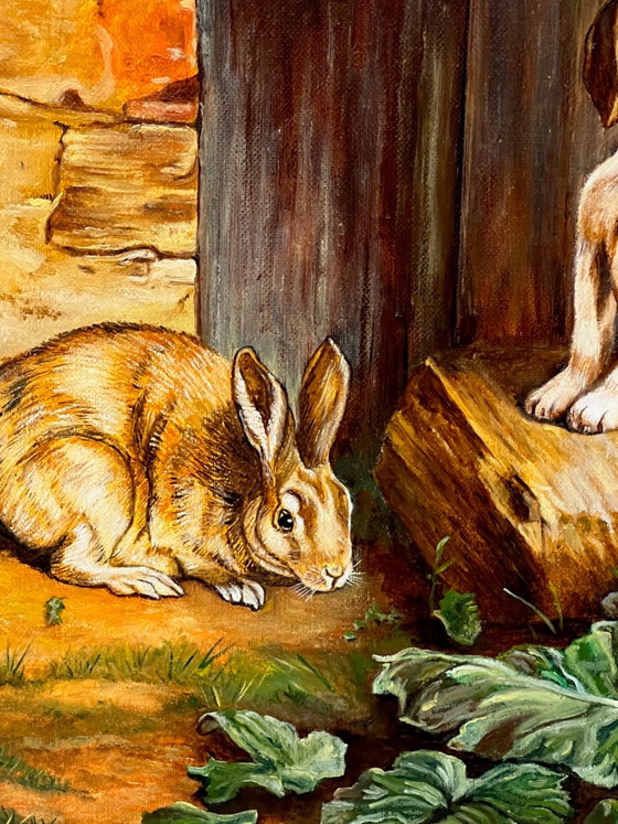 Willy van Buyten (born 1935-). Painting "Surprise". Oil on canvas. – Paintings & Drawings (photo 5 of 8)
