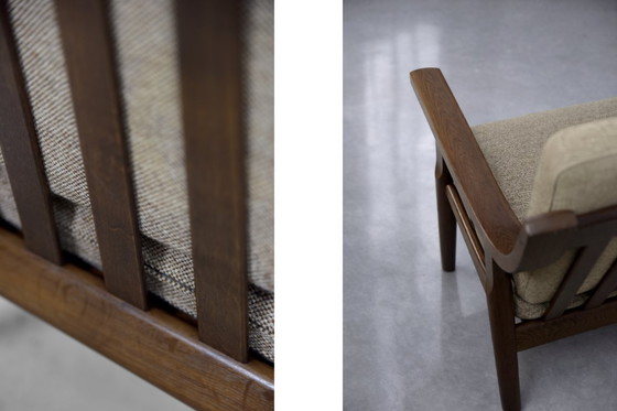 Image 1 of Vintage Mid-Century Scandinavian Modern 3-Seat Sofa & Armchair by Hans J. Wegner for Getama, Set of 2, 1960s