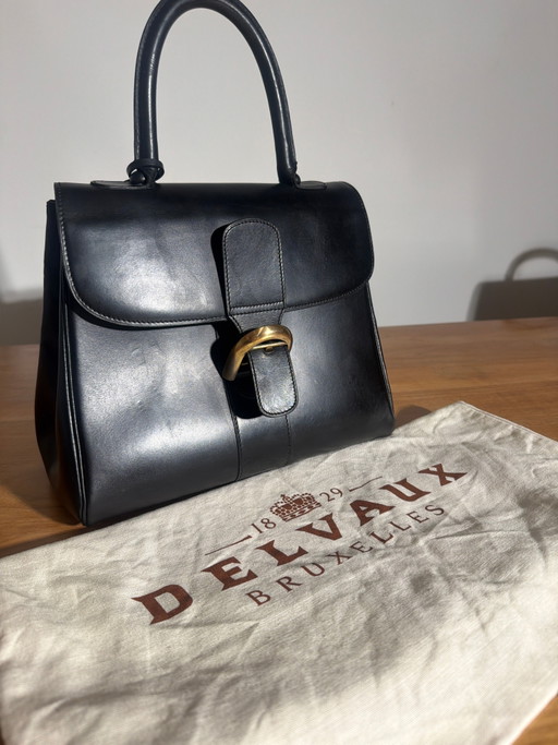 Delvaux Brillant MM Handbag – Black Leather – top handle tassen (photo 2 of 10)