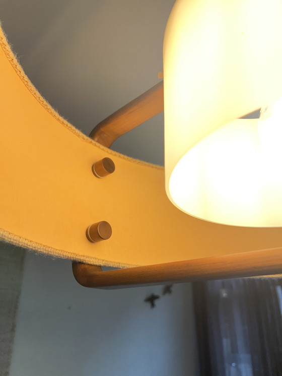 Image 1 of Hermosa lámpara colgante de teca ajustable de diseño escandinavo