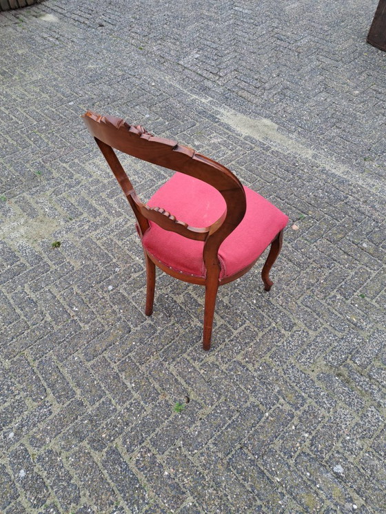 Image 1 of Chaise victorienne ancienne en acajou