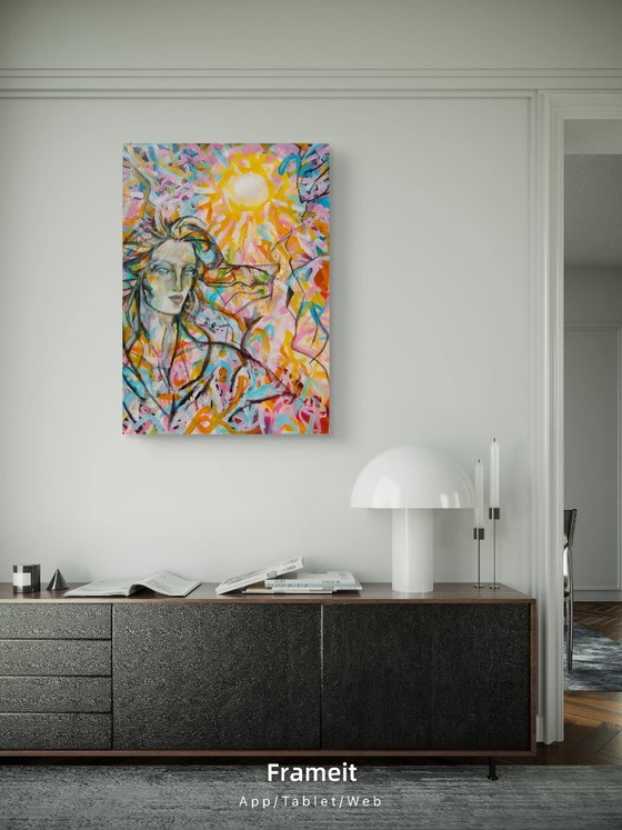 Image 1 of Acrylic painting "sun"