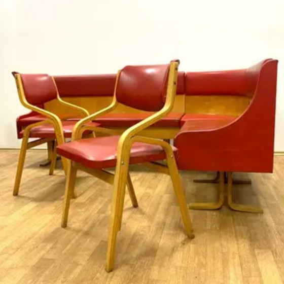 Image 1 of Mid-Century Retro Vintage Ludvík Volák Bench & 2 Chairs, 1970s
