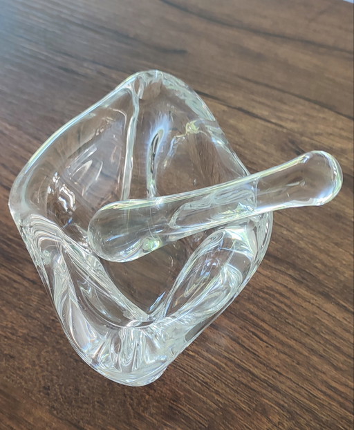 Cendrier et son pilon cristallerie Daum