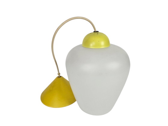 Image 1 of Diseño holandés - Philips - Louis Kalff - Lámpara de cáliz - vidrio satinado - años 50