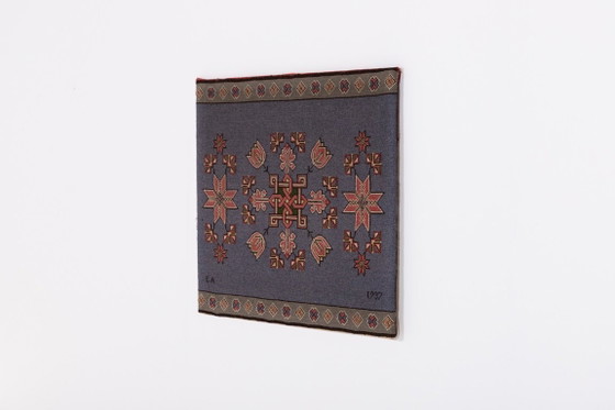 Image 1 of Woven Swedish Ethnic wall art from 1930’s